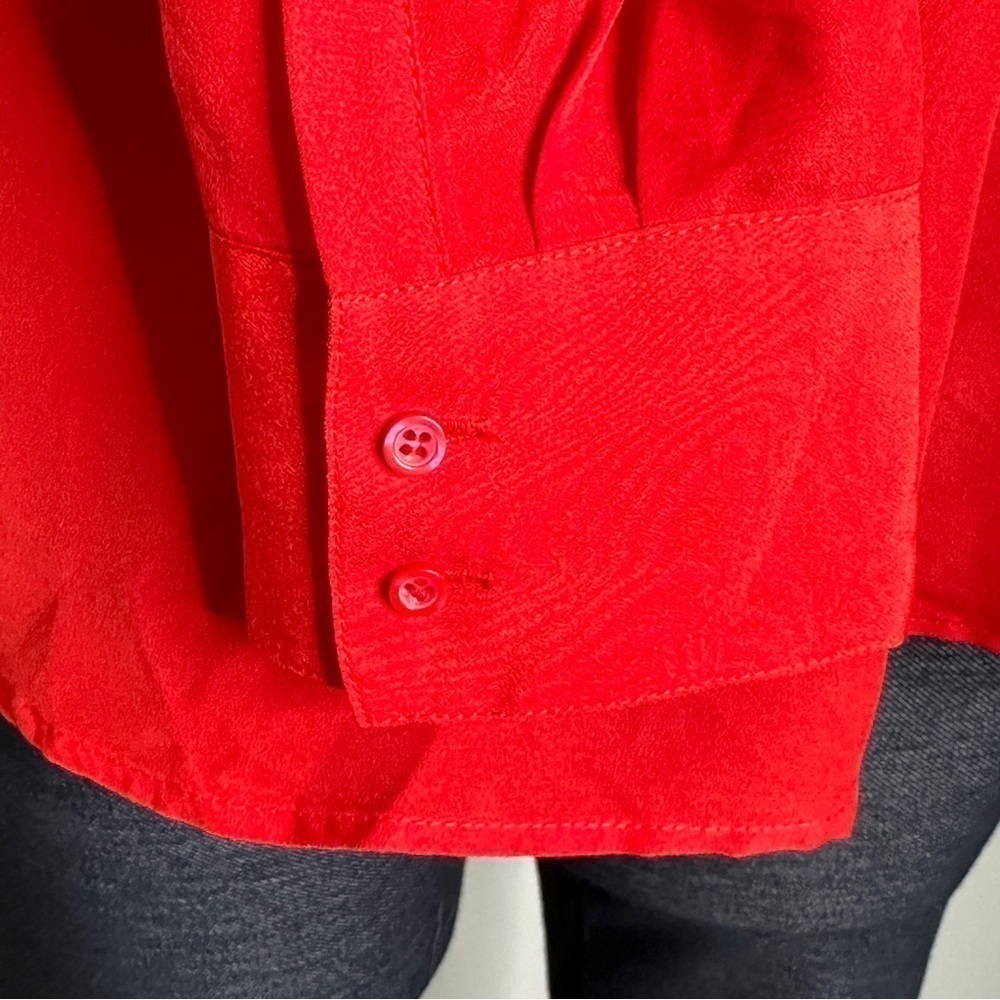 J. Crew Factory red lightweight blouse NWT small - Picture 4 of 7